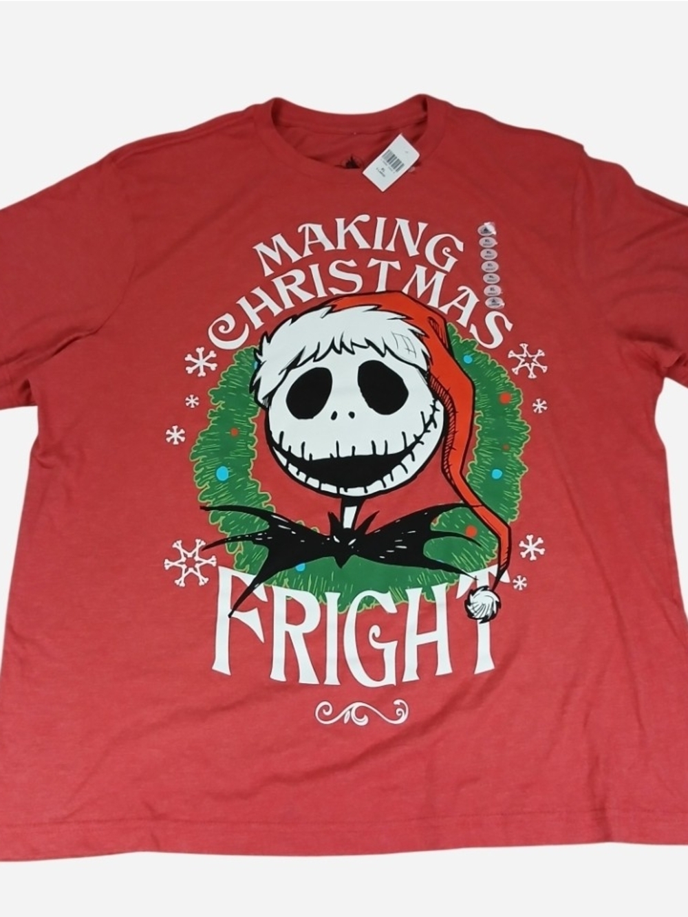 Disney Parks Skellington T Shirt Adult XL Making Christmas Fright Jack Holidays